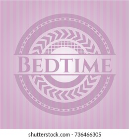 Bedtime retro pink emblem