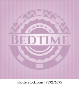 Bedtime retro pink emblem