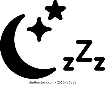 Bedtime Routine Glyph Vector Icon Design