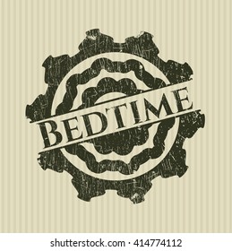 Estampilla de goma de época de la cama