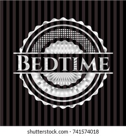 Bedtime silver emblem or badge