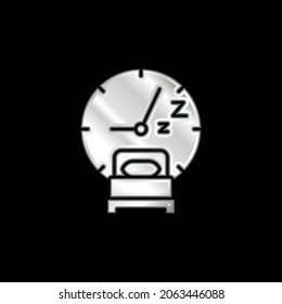 Bedtime silver plated metallic icon