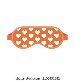 Bedtime sleeping mask icon. Flat illustration of bedtime sleeping mask vector icon isolated on white background