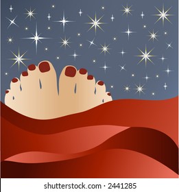 bedtime with stars vector