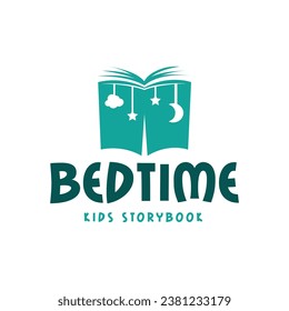 Bedtime story for kids logo design 