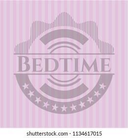 Bedtime vintage pink emblem