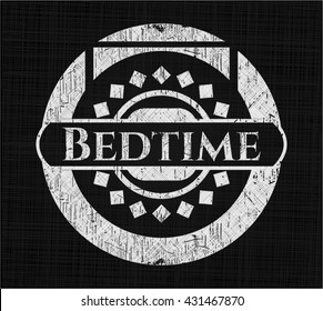 Bedtime written with chalkboard texture