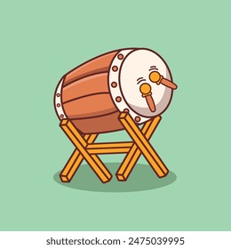 Bedug cartoon vector illustration flat