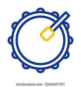 bedug drum icon duocolor blue yellow style ramadan illustration vector element and symbol perfect. Icon sign from modern collection for web.