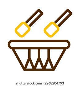 bedug drum icon duocolor brown yellow style ramadan illustration vector element and symbol perfect. Icon sign from modern collection for web.