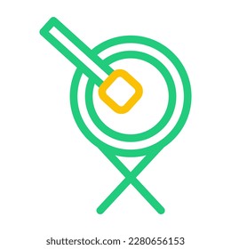 bedug drum icon duocolor green yellow style ramadan illustration vector element and symbol perfect. Icon sign from modern collection for web.