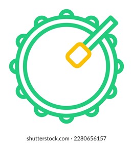 icono del tambor bedug duocolor amarillo estilo ramadan ilustración elemento vector y símbolo perfecto. Signo de icono de la colección moderna para la web.