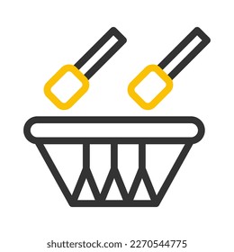 bedug drum icon duocolor grey yellow style ramadan illustration vector element and symbol perfect. Icon sign from modern collection for web.