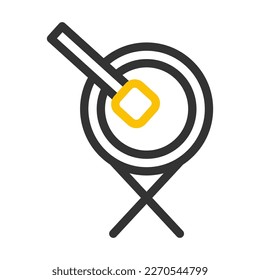bedug drum icon duocolor grey yellow style ramadan illustration vector element and symbol perfect. Icon sign from modern collection for web.