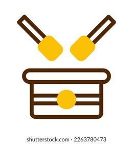 bedug drum icon duotone brown yellow style ramadan illustration vector element and symbol perfect. Icon sign from modern collection for web.