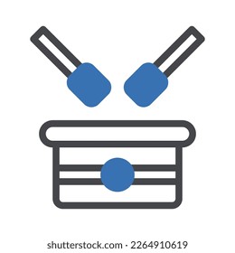 icono del tambor bedug duotone azul gris ramadan ilustración elemento vector y símbolo perfecto. Signo de icono de la colección moderna para la web.