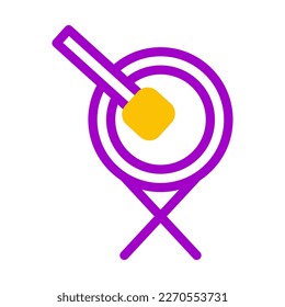 bedug drum icon duotone purple yellow style ramadan illustration vector element and symbol perfect. Icon sign from modern collection for web.