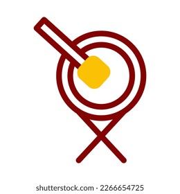 bedug drum icon duotone red yellow style ramadan illustration vector element and symbol perfect. Icon sign from modern collection for web.
