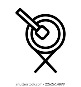 bedug drum icon outline style ramadan illustration vector element and symbol perfect. Icon sign from modern collection for web.