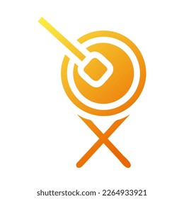 bedug drum icon solid gradient yellow ramadan illustration vector element and symbol perfect. Icon sign from modern collection for web.