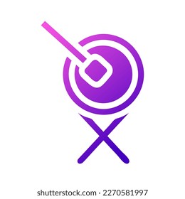 bedug drum icon solid gradient pink style ramadan illustration vector element and symbol perfect. Icon sign from modern collection for web.