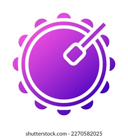 bedug drum icon solid gradient pink style ramadan illustration vector element and symbol perfect. Icon sign from modern collection for web.