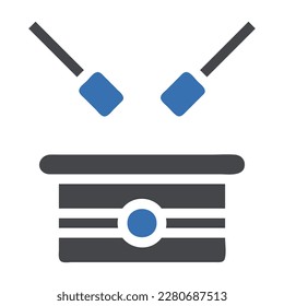 bedug drum icon solid grey blue style ramadan illustration vector element and symbol perfect. Icon sign from modern collection for web.