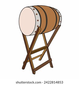 Bedug or drum islamic illustration flat design
