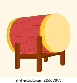 Bedug drum ramadan islamic arabic vector illustration flat design