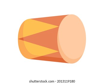 bedug or drum single isolated icon with flat style