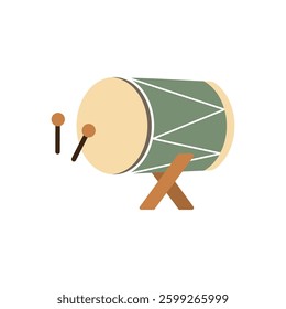 Bedug a drum used for muslim prayer icon