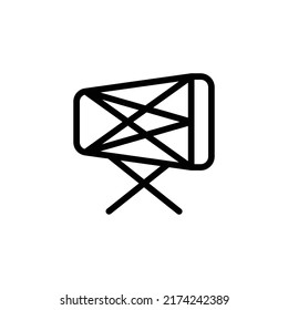 Bedug Icon. Line Art Style Design Isolated On White Background