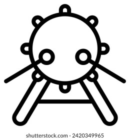 Bedug icon with outline style. Suitable for website design, logo, app and UI. Based on the size of the icon in general, so it can be reduced.
