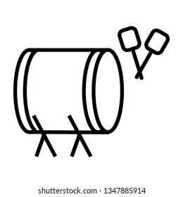 Bedug icon reminders of the call to prayer and Muslim prayers, special Ramadhan kareem with an outline icon style