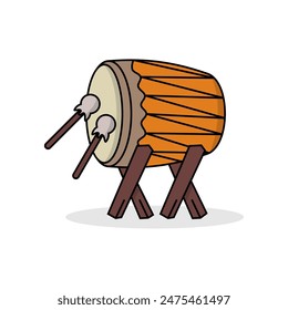 Bedug or islamic drums vector illustration.