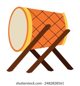 Bedug Ilustración vectorial de iconos de tambor musulmán, Imagen de arte de Clip de tambor de ramadán, Clipart de tambor de ramadán aislado en blanco, beduk masjid o tambor de mezquita musulmana