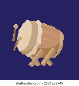 bedug pixel art, vector illustration on isolated background.