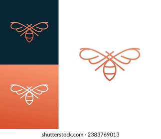 Bienenabstraktes Logo, Vektorgrafik