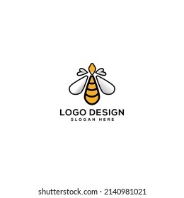 Bee abstract logo design vector illustration