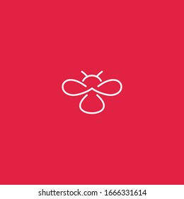 Bee Abstract logo Icon template design in Vector illustration 