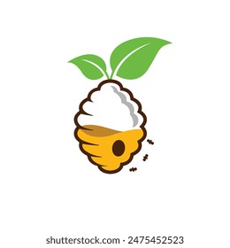 bee abstract logo modern style