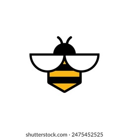 bee abstract logo modern style