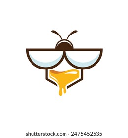 abeja logo abstracto estilo moderno