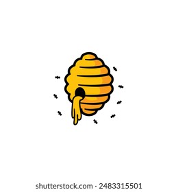 bee abstract logo modern style