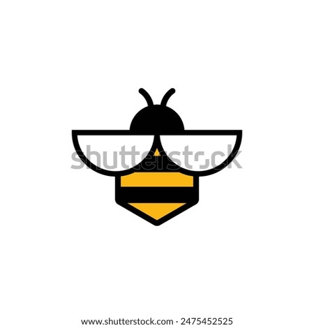 bee abstract logo modern style