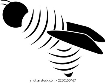 Bee abstract vector. Bee logo. Minimalist Bee. Bee illustration