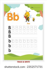 Bee Alphabet Letters Trace and Write for Kids: A Comprehensive Collection of Vector Resources for Educational Projects