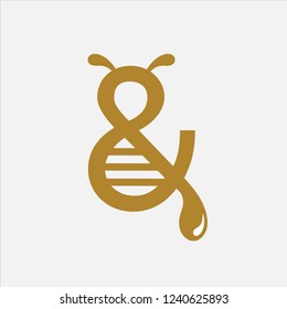 Bee Ampersand Vector
