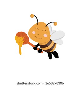 Bee Animal Cartoon Vector Illustration 
