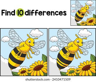 Bee Animal Find The Differences